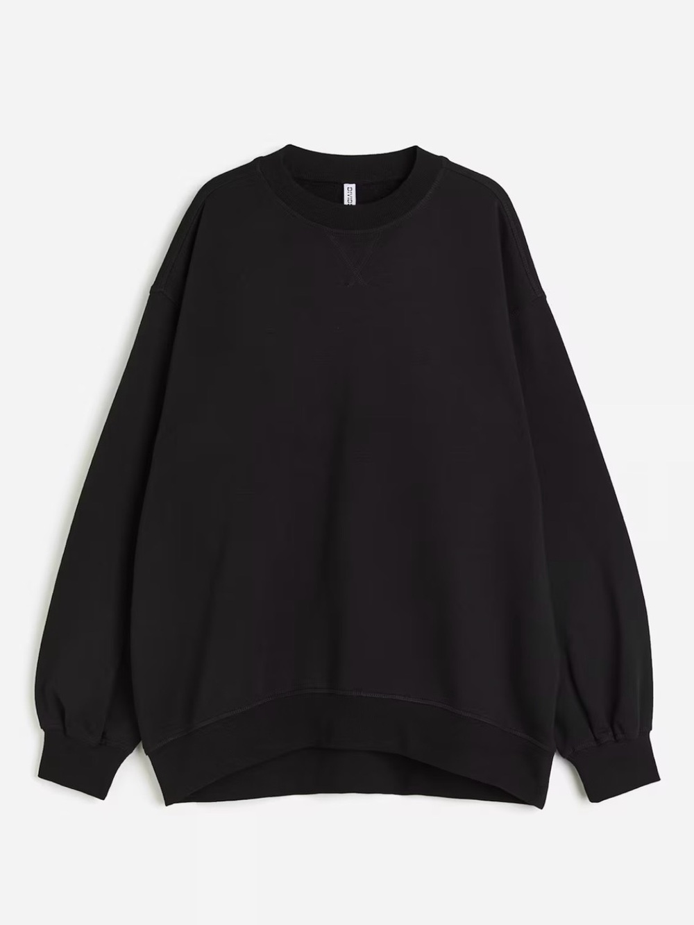 H&M Oversized Black Crewneck Sweatshirt